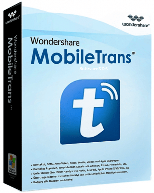Wondershare MobileTrans 8.3 Crack + Linance Key miễn phí
